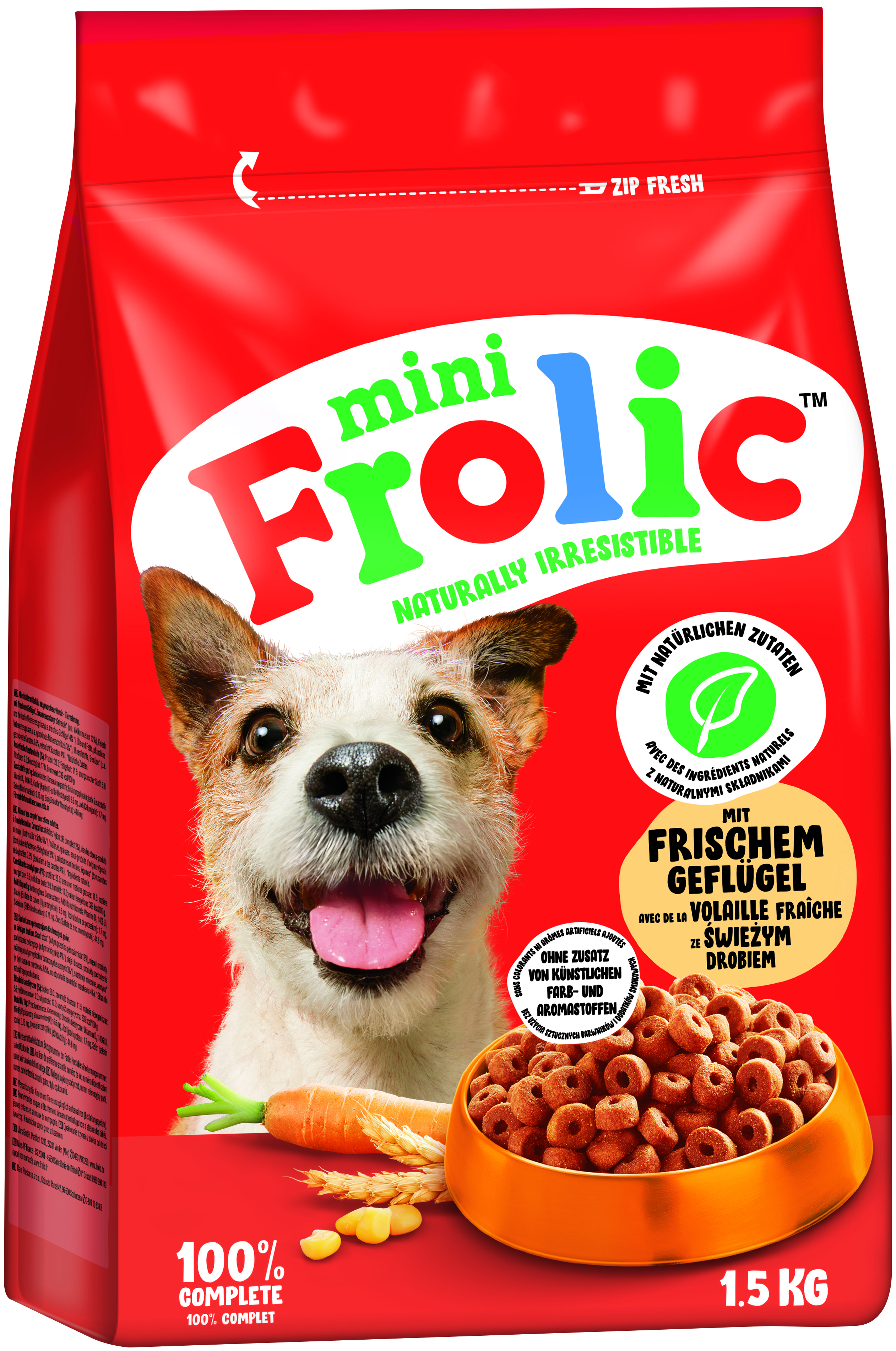 Frolic Mini Sáček Drůbež 1,5 kg