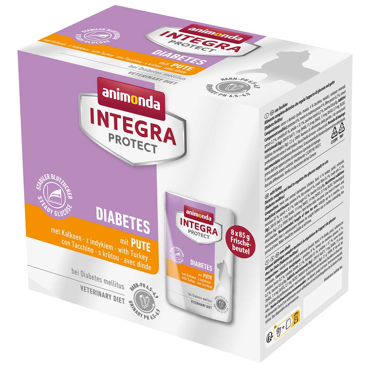 animonda INTEGRA PROTECT Diabetes krůtí 8 × 85 g