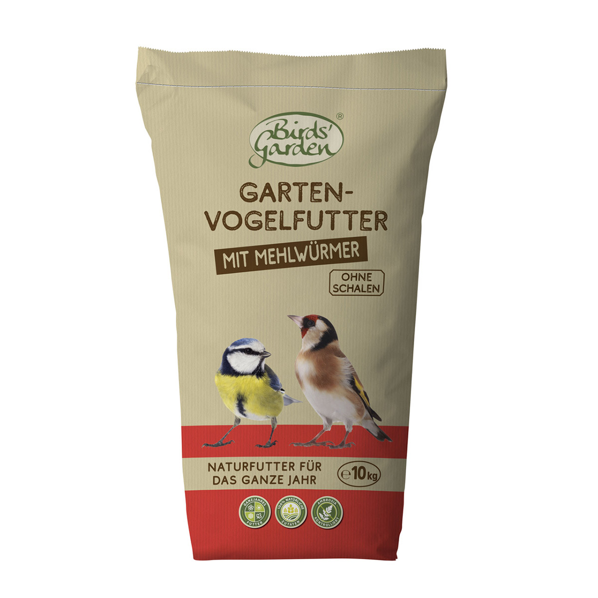 Birds Garden krmivo pro zahradní ptactvo s moučnými červy, 10 kg