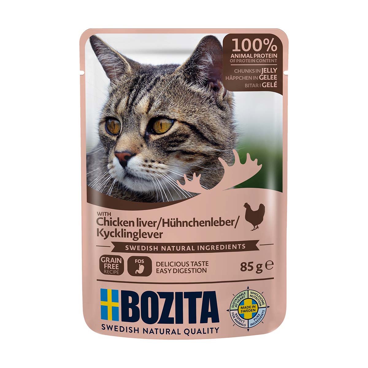 Bozita Pouch kousky v želé s kuřecími játry