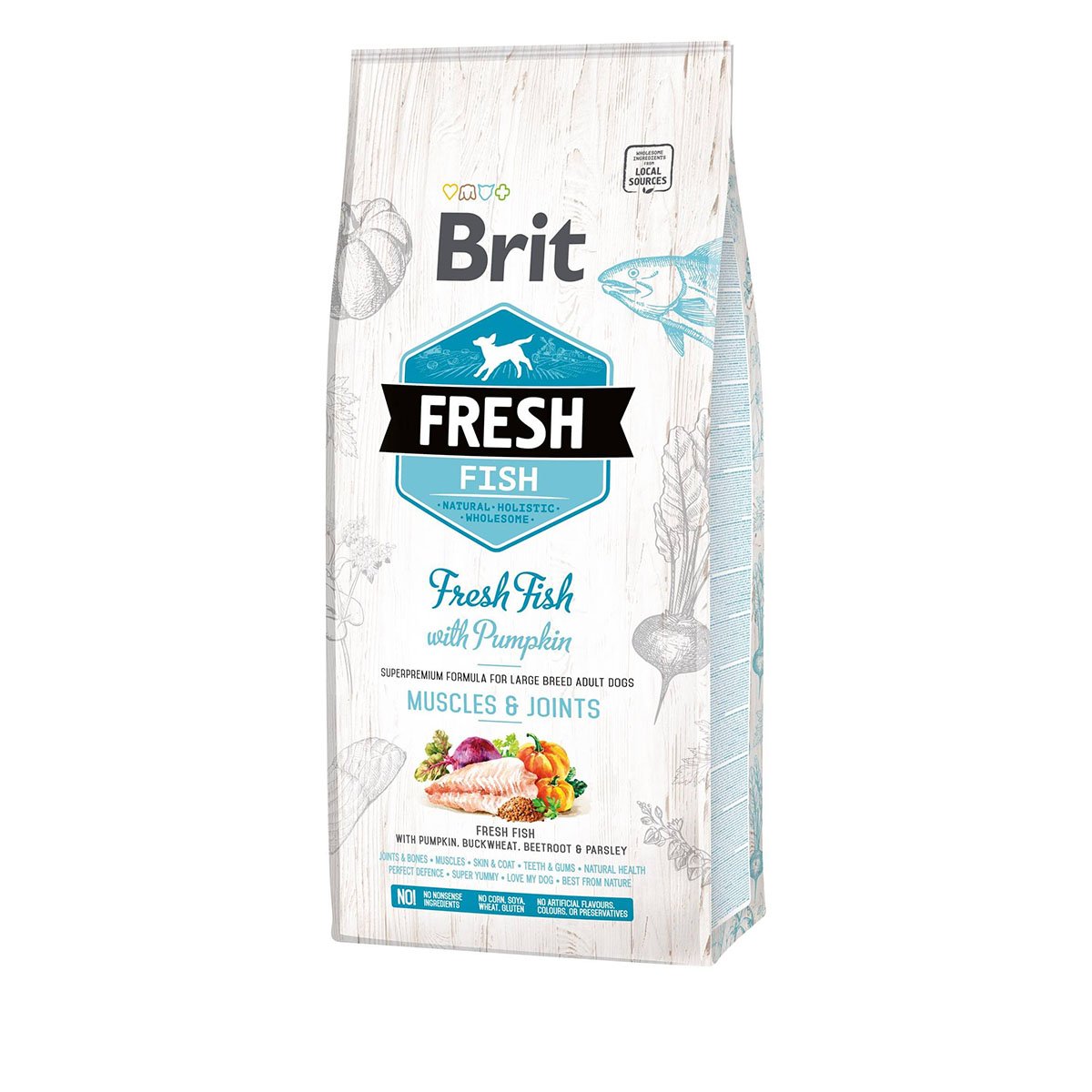 Brit Fresh Dog – Adult Large Breed – Fish – Muscles &amp; Joints