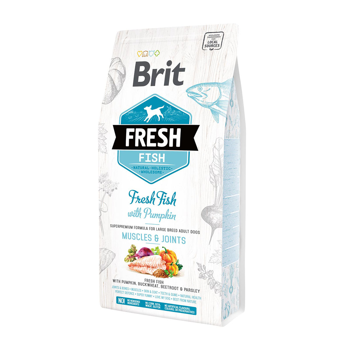 Brit Fresh Dog – Adult Large Breed – Fish – Muscles &amp; Joints