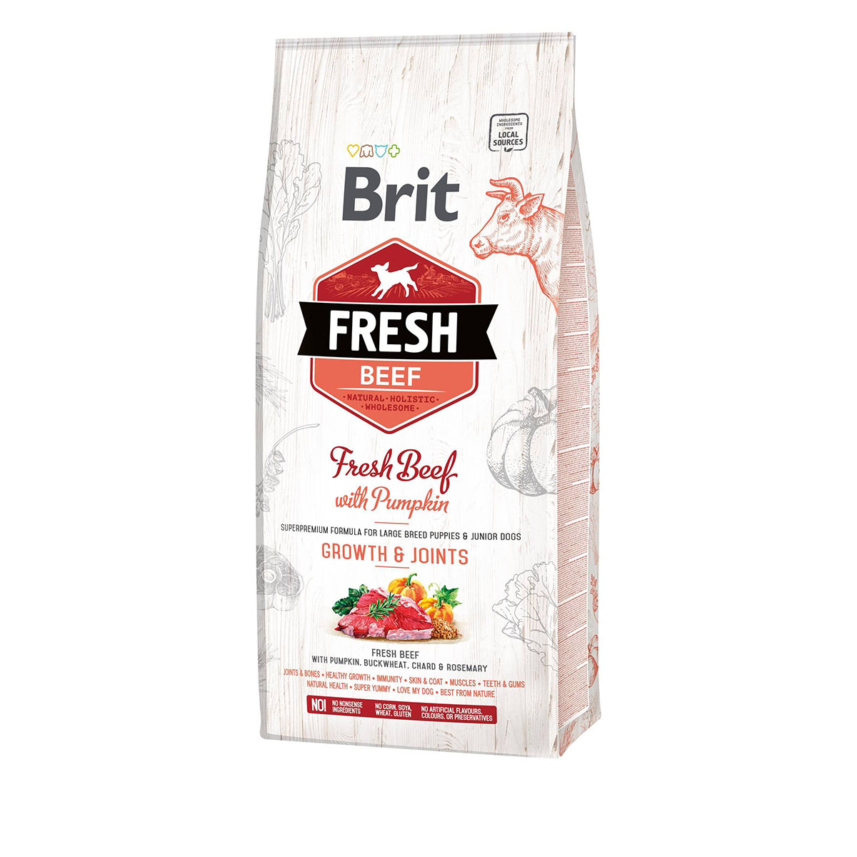 Brit Fresh Dog – Puppy &amp; Junior Large Breed – Beef – Growth &amp; Joints