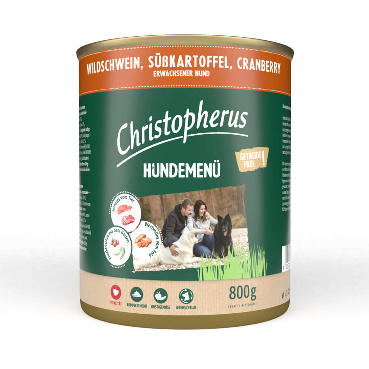 Christopherus krmivo pro psy divočák s batáty a brusinkami