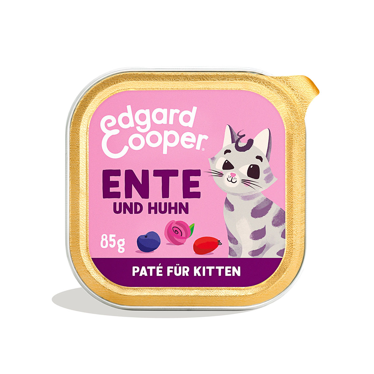 Edgard &amp; Cooper Paté Kitten, kachna a kuře z volného chovu