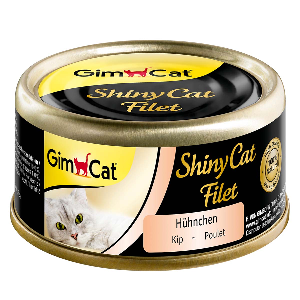 GimCat ShinyCat kuřecí filé, 6 x 70 g