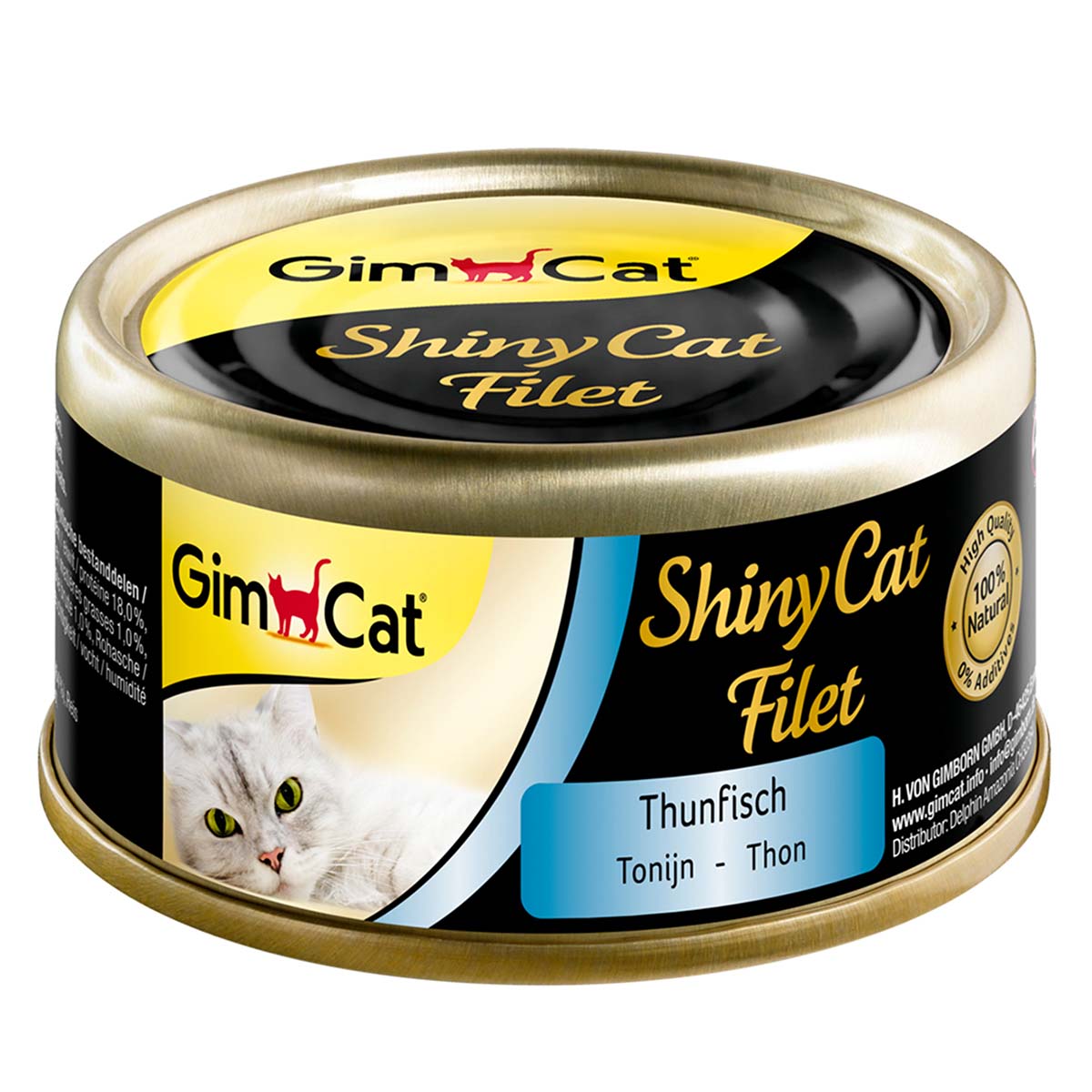 GimCat ShinyCat filé z tuňáka, 6 x 70 g