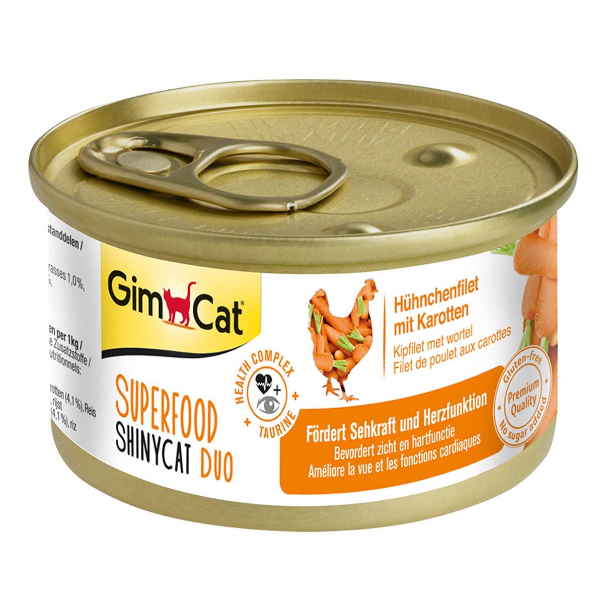 GimCat Superfood ShinyCat Duo kuřecí filet s mrkví