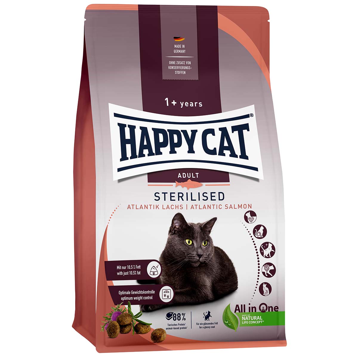 Happy Cat Sterilised Adult atlantský losos