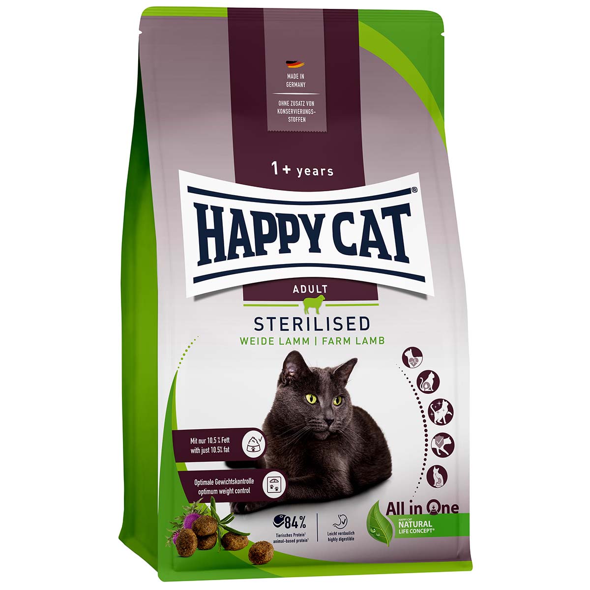 Happy Cat Sterilised Adult jehněčí z pastvin