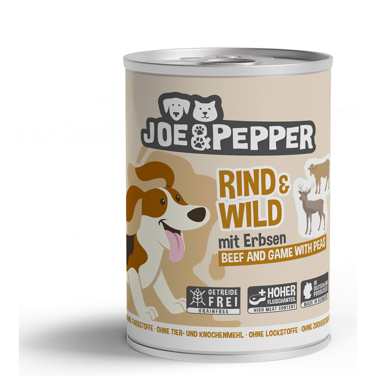 Joe &amp; Pepper Dog hovězí maso a zvěřina s hráškem