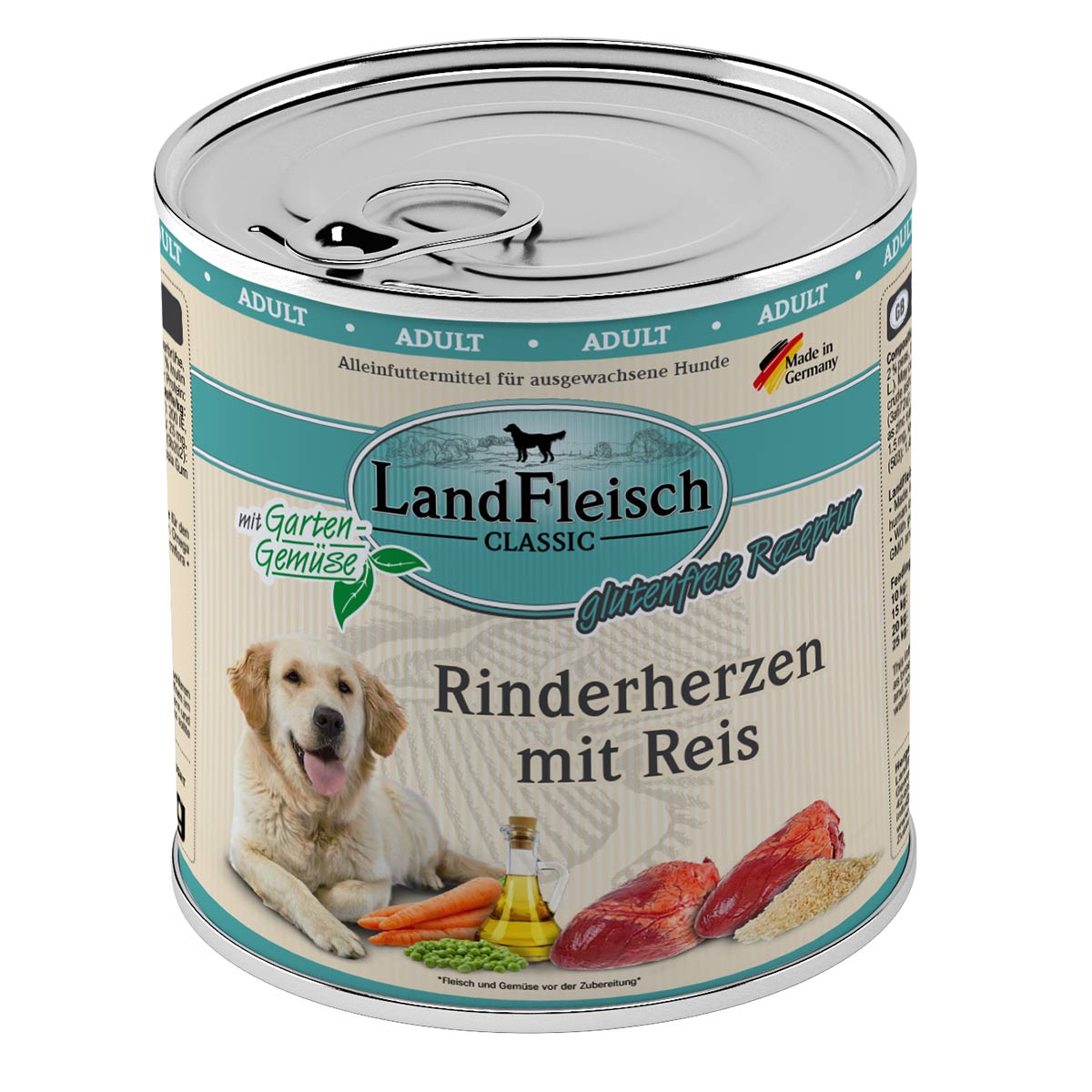 LandFleisch Dog Classic hovězí srdce s rýží