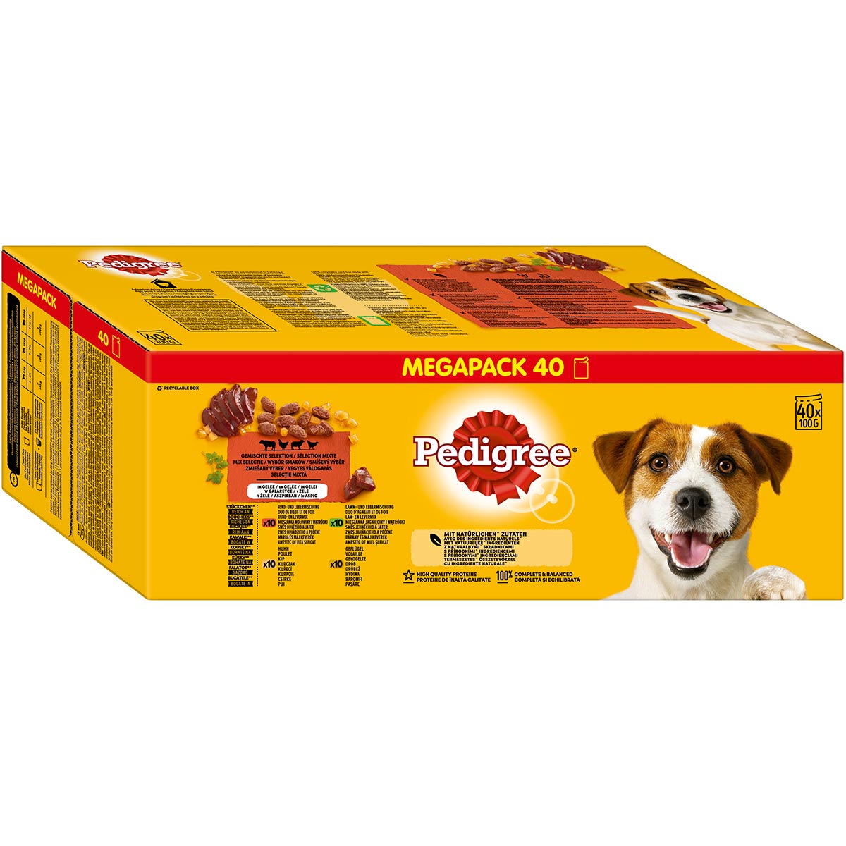 PEDIGREE megapack, vybraná směs v želé, 40 × 100 g