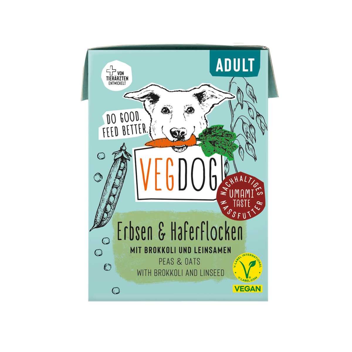 VEGDOG Adult hrášek a ovesné vločky v tetrapaku