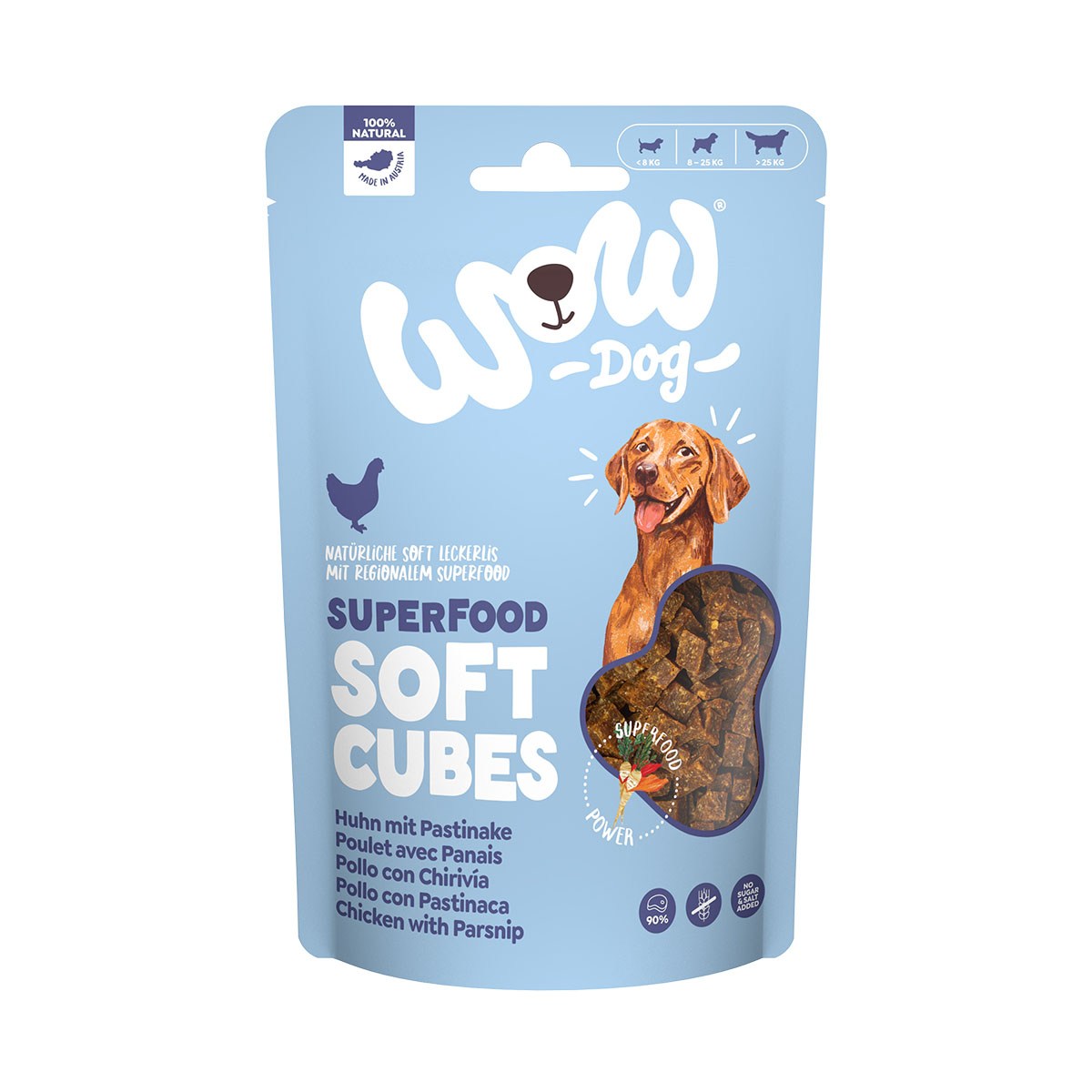 WOW SUPERFOOD Soft Cubes kuře s pastinákem 150 g