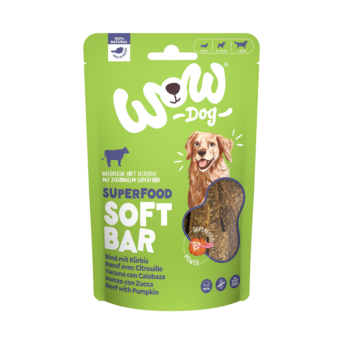 WOW SUPERFOOD Soft Bar hovězí maso s dýní 150 g