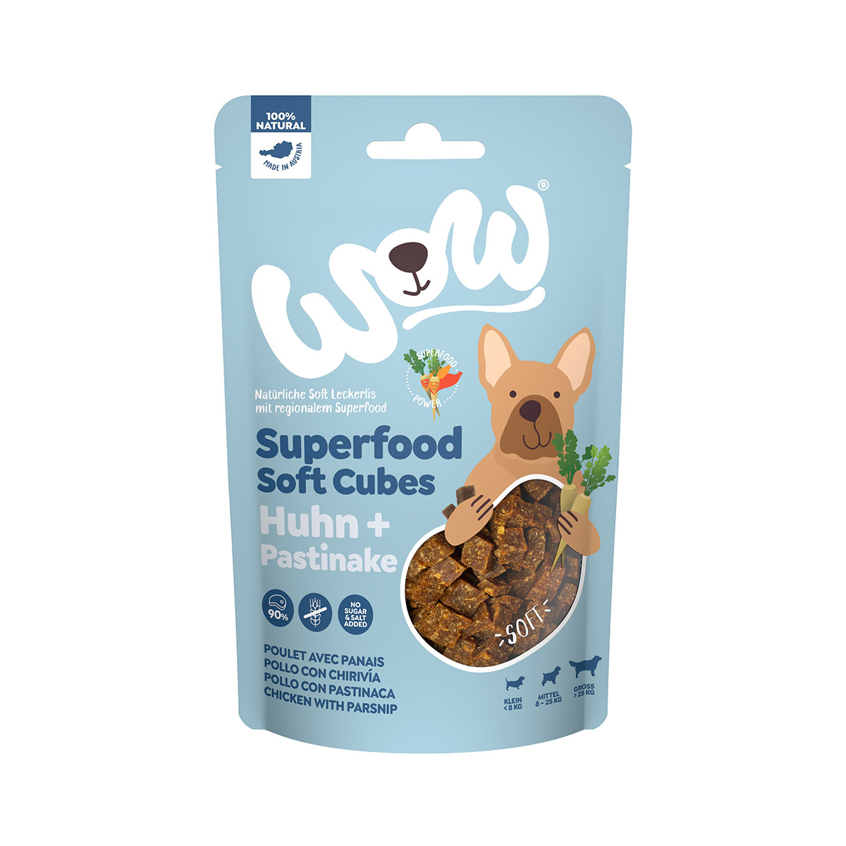 WOW SUPERFOOD Soft Cubes kuře s pastinákem 150 g